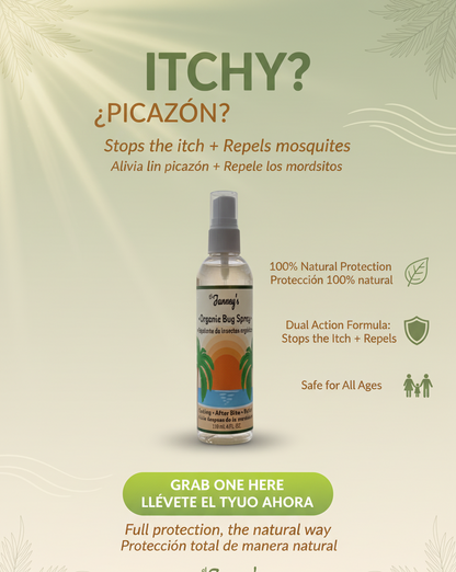 El Janney’s Organic Bug Spray - Natural Insect Repellent, Eco-Friendly, Gentle on Skin, 4 fl oz