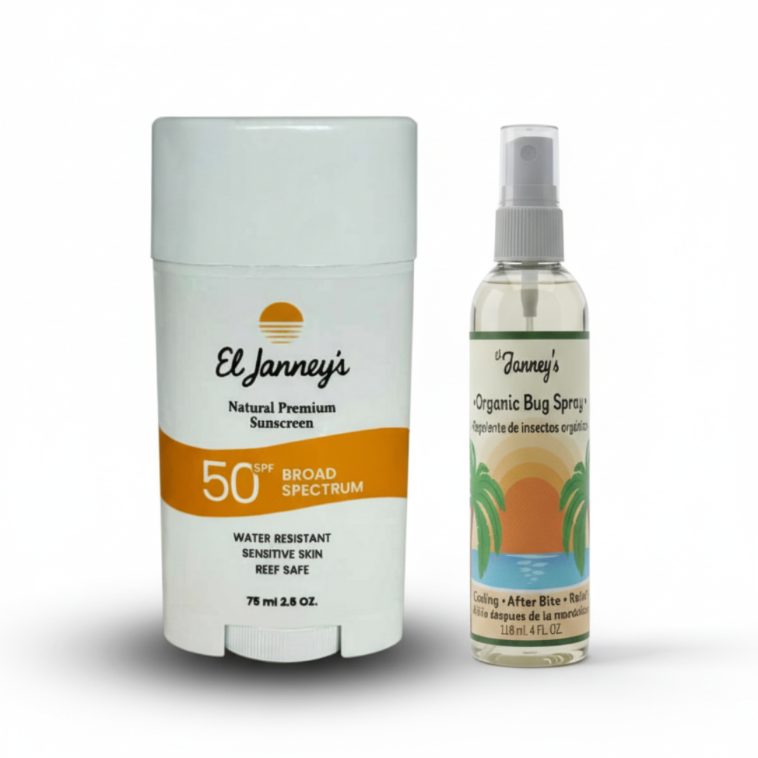 El Janney’s Sun & Shield Bundle - Sunscreen SPF 50 + Organic Bug Spray