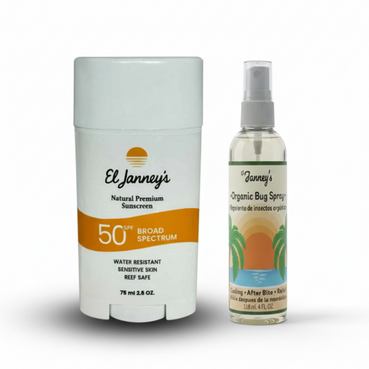 El Janney’s Sun & Shield Bundle - Sunscreen SPF 50 + Organic Bug Spray